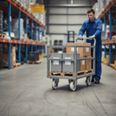 200mm Premium Swivel Plate Castor with Nylon Wheel and Roller Bearing