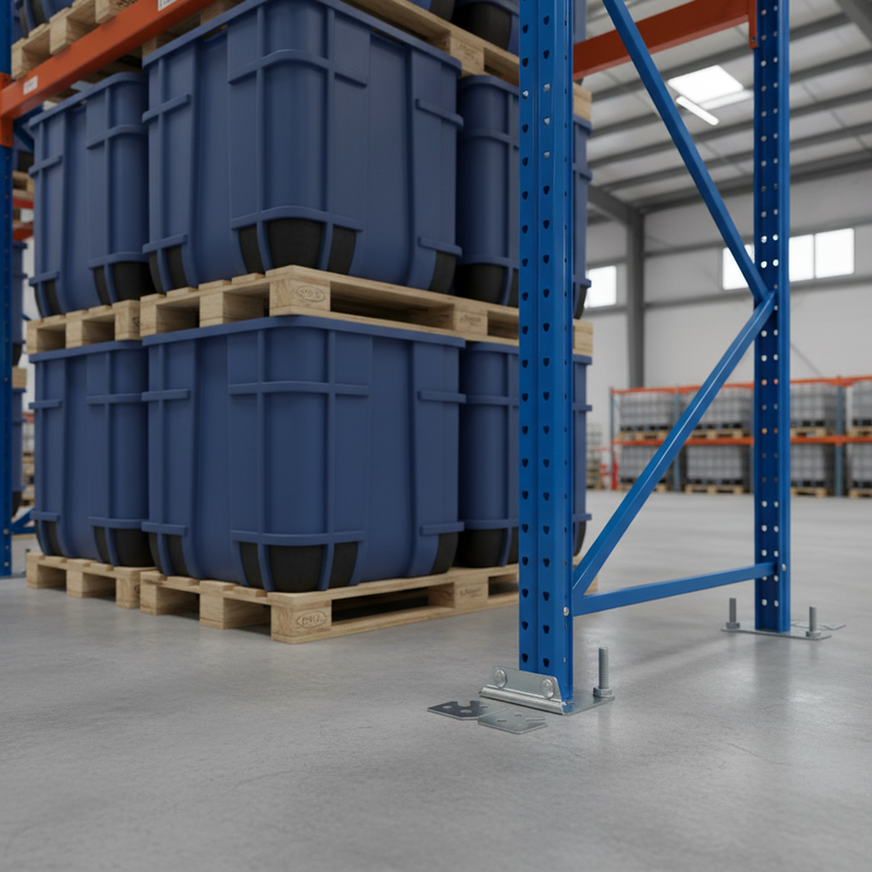 Pack of 2 Heavy Duty Double Steel Feet - Galvanised for Shelving