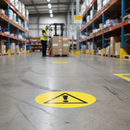 Premium Slip-Resistant Floor Sign - 430mm Black Triangle with Exclamation Mark for Workplace Safety