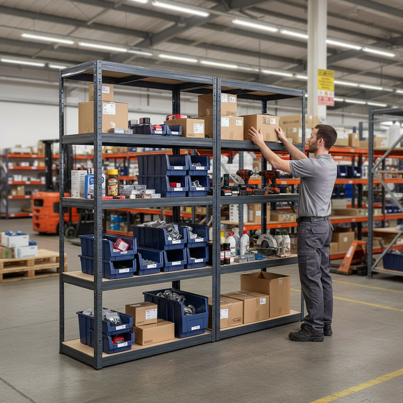 Premium Garage Shelving Unit - 2130mm High - 200/280kg Capacity - Grey