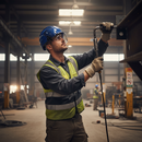 High-Performance Mid Peak Vented Safety Helmet with Ratchet Adjustment