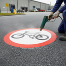 Premium Preformed Thermoplastic Road Marking 'No Cycling' for Safety on Roads and Industrial Estates