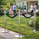 Crown Top Rope and Post Barrier – 990mm Height – 4-Way Connectivity – Indoor/Outdoor Use