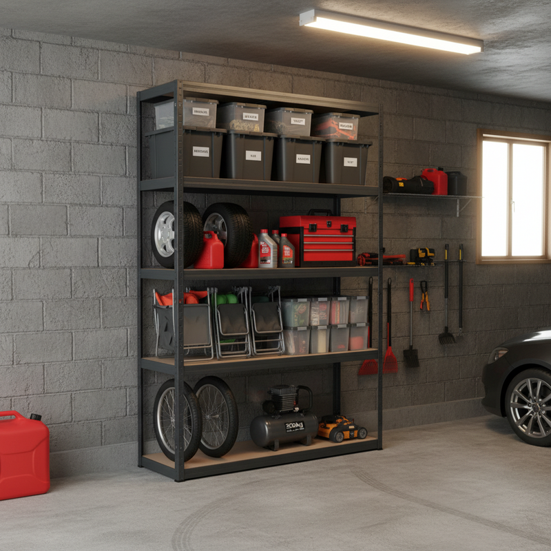 Premium Garage Shelving - 1600mm High - 200kg Capacity - Grey