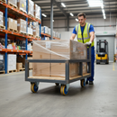 Premium 100mm Fixed Plate Castor with Cast Iron Centre and Polyurethane Tyre