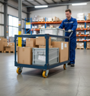 125mm Heavy Duty Fixed Plate Castor with Polyurethane Wheels