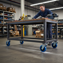 125mm Heavy Duty Swivel Bolt Hole Castor with Blue Elastic