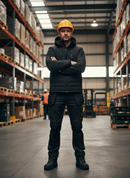 Heavy Duty Hybrid Padded Jacket with Adjustable Hood and Water Resistant Fabric - High-Quality Professional Grade for Industrial and Commercial App...