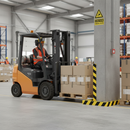 Premium Yellow and Black Surface Protection Profile 1 Metre Long - Flexible Polyurethane Foam with Self-Adhesive Backing