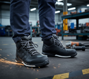 Premium Metal-Free ESD Safety Boot with Kevlar Midsole, Composite Toe Cap, and PU Rubber Outsole for Impact Resistance