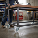 100mm Fixed Plate Heavy Duty Castor with White Nylon Wheel