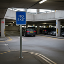 Premium Post Mounted No Exit Sign for Parking Areas - Durable Road Grade Materials for Clear Direction