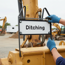 Professional Ditching Supplementary Plate for 750mm Metal Road Sign Range with Retroreflective Face