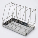 Stainless Steel 5-Bedpan Drainage Rack with Drip Tray (view 2)