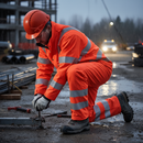Premium High-Visibility Waterproof Rain Trousers with Welded Seams and Adjustable Fit for Outdoor Work