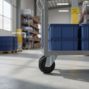 125mm Diameter Premium Elastic Rubber Tyred Wheel with Nylon Centre