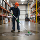 Premium Lightweight Aluminium Mop Handle with Colour Coded Grip, 54" Length for Easy Push Fit Mopheads