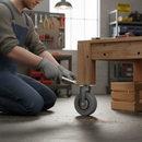 100mm Heavy Duty Swivel Plate Castor with Grey Rubber Tyre