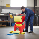 Professional Mobile Chemical Spill Station with Absorbent Socks and Roll