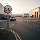 Premium 50mph Speed Limit Sign - Durable, CE Marked, Post Mounted for Road Safety
