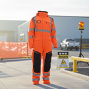 Premium Winter Boilersuit with Reflective Strips - Hi-Vis Orange/Dark Navy