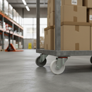 125mm Swivel Plate Castor with Heavy Duty White Nylon Wheel - 300Kg Load Capacity