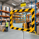 High-Performance Yellow and Black Traffic Safety Mirror for Industrial Use - Boost Safety in Warehouses and Factories