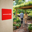 Fire Safety Sign – Straight Arrow – Durable Material – Indoor/Outdoor
