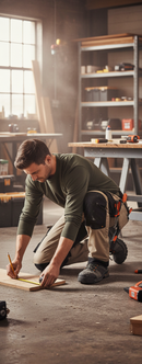 Professional Heavy Duty Stretch Slim Fit Work Trousers with Knee Pad Pockets and Cordura Reinforcement