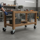 75mm Heavy Duty Braked Swivel Plate Castor Twin Wheel with Polyurethane Wheels