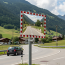 Premium Ice-Free Stainless Traffic Mirror with Adjustable Mounting Bracket for Winter Clarity and Visibility