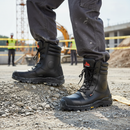 Premium Heavy Duty Safety Boot with Full-Grain Leather Upper, Thinsulate Liner, and Vibram Sole for Superior Comfort and Protection