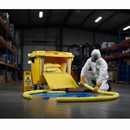 Premium Chemical Spill Kit with 4 Wheeled Drop Front Bin