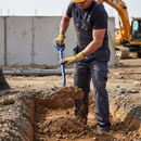 Premium Heavy Duty No.2 Square Mouth Shovel with Solid Steel Blade for Efficient Material Handling
