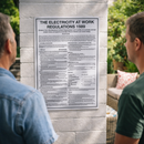 Electricity Safety Poster – 400mm x 600mm – Rigid Plastic – Indoor/Outdoor Use