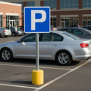 Premium Parking Symbol Sign for Post Mounting - Giant Letter P on Blue Background for Visibility in Layby Areas