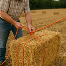 8mm Orange Polypropylene Rope 3 Strand - 220m Weatherproof Coil