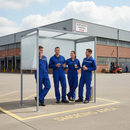 Premium Slimline Small Smoking Shelter - UV-Resistant, Galvanized Steel, Easy Assembly for Outdoor Spaces