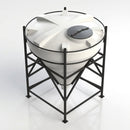 2000 Litre 60° Cone Tank, UV Polyethylene, 2in Drainage (view 2)