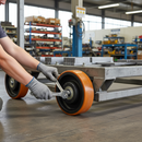 250mm Diameter Heavy Duty Cast Iron Wheel with Polyurethane Tyre