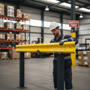 Premium 1.6m Yellow Armco Barrier Beam - Galvanised Steel with Powder-Coated Finish for Enhanced Visibility and Safety