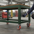 150mm Heavy Duty Braked Swivel Plate Castor with Polyurethane Wheel