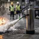 Foam Fire Extinguisher – 6L – Fluorine-Free, Stainless Steel – Indoor Use