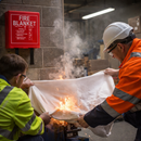 Fire Blanket – 1.0m x 1.0m – Rigid Pack, Kitemark Certified – Domestic & Small Commercial Use