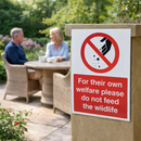 Do Not Feed Wildlife Signs – 1mm Rigid Plastic – Indoor/Outdoor
