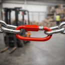 Steel Chain Connecting Link – 6mm, Red – Screw Closure – Industrial Use