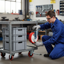 100mm Diameter Heavy Duty Polyurethane Tyred Wheel with Nylon Centre