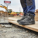 Premium High-Sided Safety Boot with Nubuck Leather Upper, Puncture-Resistant Insole, and Slip-Resistant PU Light Grip Sole