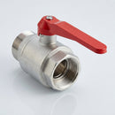 2in BSP Male × Female Plated Brass Lever Ball Valve, 122mm (view 2)