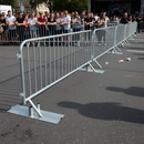 Premium Metal Foot for Loose Leg Crowd Barrier - Flat Steel Design for Stability on Soft Ground